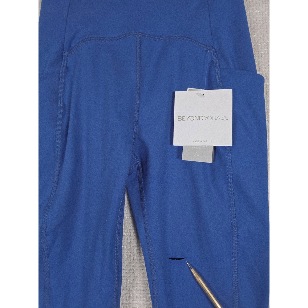 Beyond Yoga Spacedye High Waisted Midi Leggings Small‎ Blue Pocket NWT READ - Picture 5 of 13